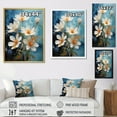 thumbnail image 4 of Designart "White Orange beautyful Snowdrops Flowers I" Floral & Botanical Floater Framed Canvas Wall Art, 4 of 7