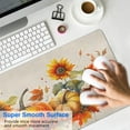 thumbnail image 4 of Happy Thanksgiving Fall Pumpkin Sunflower Large Gaming Mouse Pad Extended Mouse Pads with Stitched Edges, Non-Slip Base, Water Resist Keyboard Pad for Gamer, Office & Home, 31.5 X 11.8 in, 4 of 7