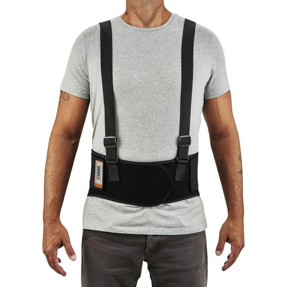 Ergodyne ProFlex® 1600 Standard Elastic Back Support Brace, Black, 4XL