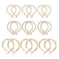 thumbnail image 3 of Juego de 9 pares de pendientes de aro Sonducket aleación dorado plateado, 3 of 6
