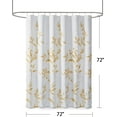 thumbnail image 2 of Cecily Shower Curtain, Luxurious Botanical Leaf Print, Modern Serene Bathroom Décor, Machine Washable Bath Privacy Screen, 72x72, Yellow, 2 of 6