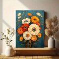 thumbnail image 6 of Qisvanset 12x16 Inch Framed Canvas Wall Art Be Still Psalm Retro Flower Market Blue Religious Verse Gift Wall Art, 6 of 8