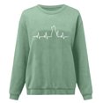 thumbnail image 3 of PEASKJP Chandail en Molleton Unisexe à Col Rond Imprimé avec Haut de Mode Léger et Doux (Vert Clair, TG), 3 of 3