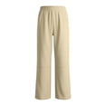 thumbnail image 6 of Ashyfjp Womens Solid Color Wide Leg Joggers Elastic Waistband Casual Trousers with Side Hand Pockets and Decorative Seams Versatile Commuting Wear, Size (S-3XL), 6 of 6