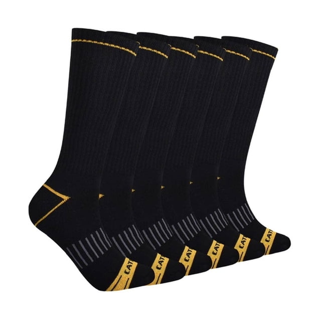Calcetines Cat Half Cushioned Crew para hombre, paquete de 3, color negro XXL