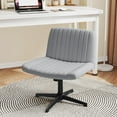thumbnail image 2 of Costway Chaise Croisée Sans Roues avec Siège Grand Rembourré Doux Hauteur Réglable Moderne Gris, 2 of 10
