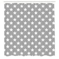 thumbnail image 3 of Ambesonne Modern Shower Curtain, Art with Big Stars, 69"Wx84"L, White Grey, 3 of 5
