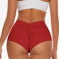 thumbnail image 5 of Jxximdong Running Shorts for Women, Women's Scrunch Booty Shorts V Back High Waist Bottoms Butt Lifting Yoga Hot Pants, Red Women's Casual Shorts, 5 of 5