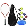 thumbnail image 4 of Entrenador de tenis, pelota de rebote, ejercicio de entrenamiento individual, equipo de entrenamiento de tenis 3 bolas 3 pegamentos para manos, 4 of 8