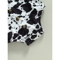 thumbnail image 7 of Wassery Western Baby Boy Clothes Cow Print Shirt Romper Short Sleeve Button Down One Piece Bodysuit Summer Gentleman Outfit, 7 of 7
