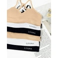 thumbnail image 3 of Livona Racerback Training Bra for Girls- 3 Pack Seamless Sports Bra, Padded Everyday Bra Bralette,Crop Cami Tank Top (6-14), 3 of 6