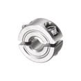 thumbnail image 1 of Collar de eje de doble división Uxcell de 1/4" de diámetro, collar de sujeción de dos piezas, 11/16" de diámetro exterior, 5/16" de ancho, acero inoxidable, 1 of 6