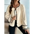 thumbnail image 5 of Open Front Cropped Cardigan Sweaters for Women Fall Dressy Casual Long Sleeve Button Down Knit Jacket Outwear  XL, 5 of 8