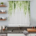 thumbnail image 5 of Sage Green Sheer Curtains 72 Inches Long, Summer Botanical Leaves Watercolor Light Filering Curtains, Breathable Simi Curtain Privacy Drapes for Living Room Bedroom Lightweight Window Treatment, 5 of 9