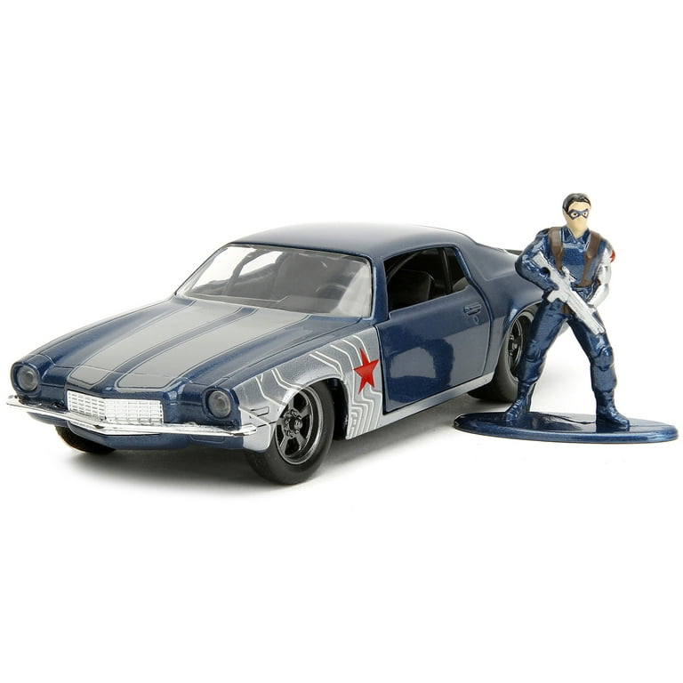 1973 Chevrolet Camaro Dark Blue Metallic with Gray Stripes and