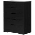 thumbnail image 3 of South Shore Holland 5-Drawer Contemporary Design Dresser, Black Oak, 3 of 7
