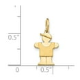 thumbnail image 2 of 14k Yellow Gold Mini Children Boy Charm - .8 Grams - Measures 18x9mm Wide, 2 of 2