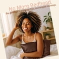 thumbnail image 3 of Funda de almohada de satén Blissford Brown Queen Size, juego de 2, 3 of 9