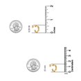 thumbnail image 4 of Charmsy 14K Gold Plated 925 Sterling Silver Post Hoop Earrings for Women | Small Twisted C Hoops Earring | Size 15mm, 4 of 5