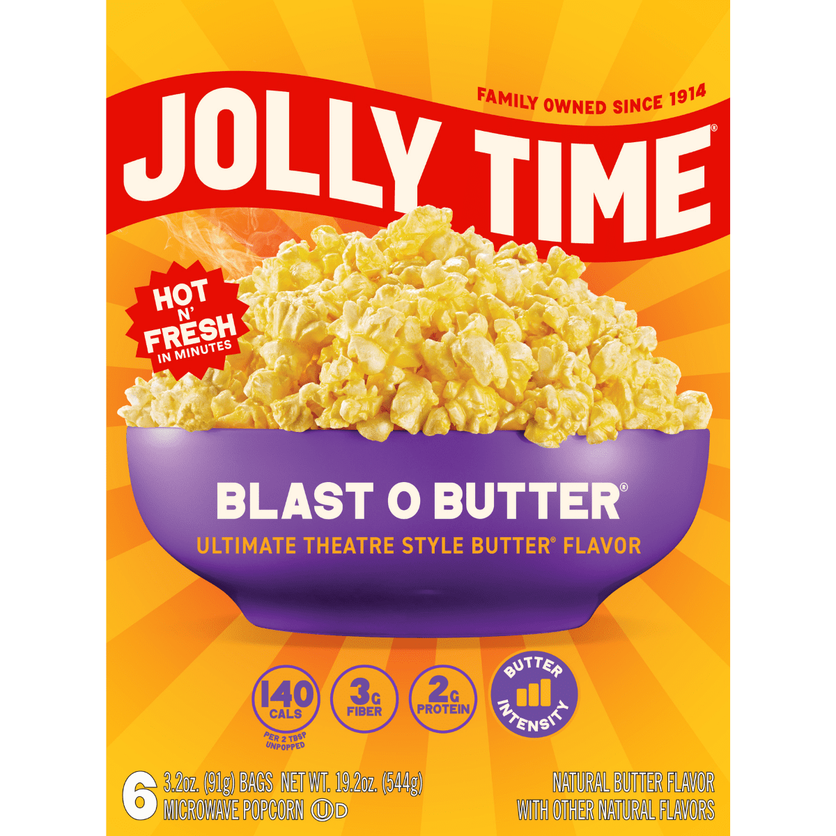 Jolly Time Organic Yellow Kernel Popping Corn, 20 oz, Gluten-Free