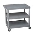 thumbnail image 2 of Luxor 18" x 24" Two Shelf Tub Utility Cart - Gray, 2 of 7