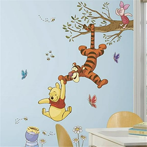 Winnie The Pooh Swinging For Honey Peel And Stick Giant Wall Decals