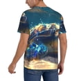 thumbnail image 2 of Picia Sunshine Underwater Sand Turtle Pattern Mens Polo Shirts Quick Dry Short Sleeve Golf T Shirt Performance Moisture Wicking Casual Workout Baseball T-shirt-Large, 2 of 7