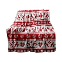 Zonao Christmas Blanket,Christmas Theme Printed Blanket,Soft and Comfortable Blanket for Couch Sofa Bed Merry Christmas Home Decor