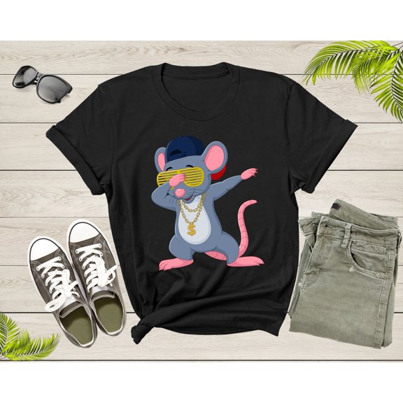 Cute Mouse Rat Lover Shirt For Adult Men Women Kids Mouse Rat Birthday Present Gift Boys Girls Dad Mom Juniors Tshirt Dabbing Mouse T-shirt