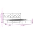 thumbnail image 4 of vidaXL Metal Bed Frame with Headboard White 193x203 cm, 4 of 5