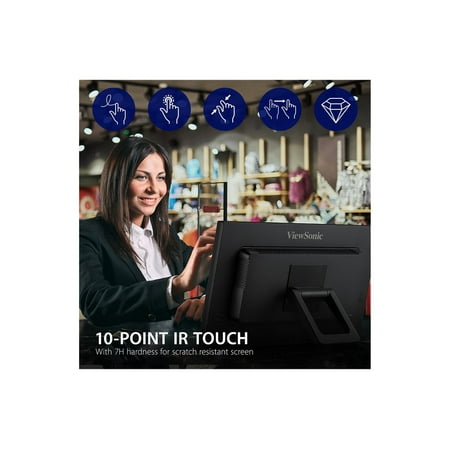 ViewSonic - TD2223 22" LCD FHD Touch Screen Monitor (HDMI, VGA, DVI and USB) - Black