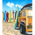 thumbnail image 2 of Westmoreland, Scott 15x17 White Modern Wood Framed Museum Art Print Titled - Beach Cruiser Kids, 2 of 4