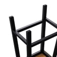 thumbnail image 7 of Set of 2 Wood Bar Stools, 25.6" Tall Bar Chairs with 220 lbs Load Bearing, Kitchen Counter Stools with Footrests, Farmhouse Stools for Dining Room, Kitchen, Counter, Black, 7 of 7