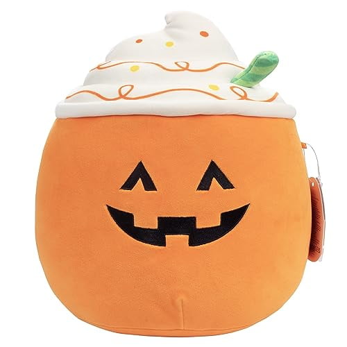 Peluche Squishmallows 10' Lester El Jack O' Lantern Latte de Calabaza