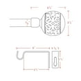 thumbnail image 6 of H.VERSAILTEX 0.75 Inch Stainless Steel Ball and Cage Finial Adjustable Single Curtain Rods, 66 - 120 Inches, 6 of 8