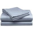 thumbnail image 4 of 2 PACK: 400 Thread Count 100% Cotton Sateen Sheet Set Dobby Stripe, 4 of 9