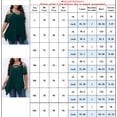 thumbnail image 5 of Anbech Beaded Cut Out Women Plus Blouse Cold Shoulder Short Sleeved Top Irregular Hem Blouse Female Swing Shirt, 5 of 5