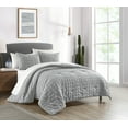 thumbnail image 2 of Chic Home Jesca 7-Piece Washed Garment Technique Geometric Comforter Set, King, Gray, 2 of 2