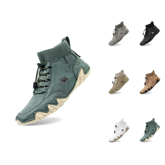 Walking Shoes for Men Mens Tennis Shoes Low Top Fashion Sneakers PU Leather Casual Shoe for Men Barefoot Shoes Vogany Breathable Orthopaedic Shoes