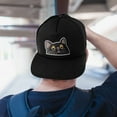 thumbnail image 5 of WIRESTER Unisex Embroidered Trucker Hat With Adjustable Buckle For Women & Men - Black Bombay Kitten Cat, 5 of 5