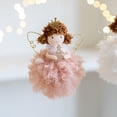 thumbnail image 2 of Adorno para árbol de Navidad con forma de ángel, regalo de Año Nuevo 2025, color blanco y rosa, decoración navideña para el hogar, regalo navideño bonito, 2 of 5