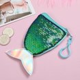 thumbnail image 3 of Coin Wallet Shiny Sequins Mermaid Tail Coin Purse Keychain Pendant Bag Charm, 3 of 9