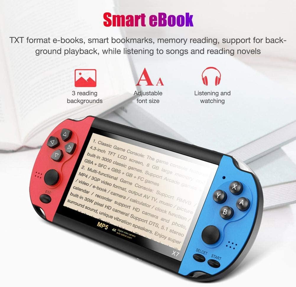 New 5.1 inch 128Bit retro handheld video game console built-in 9500 games for 10 emulators Handheld Game Console portable game system mp3//4