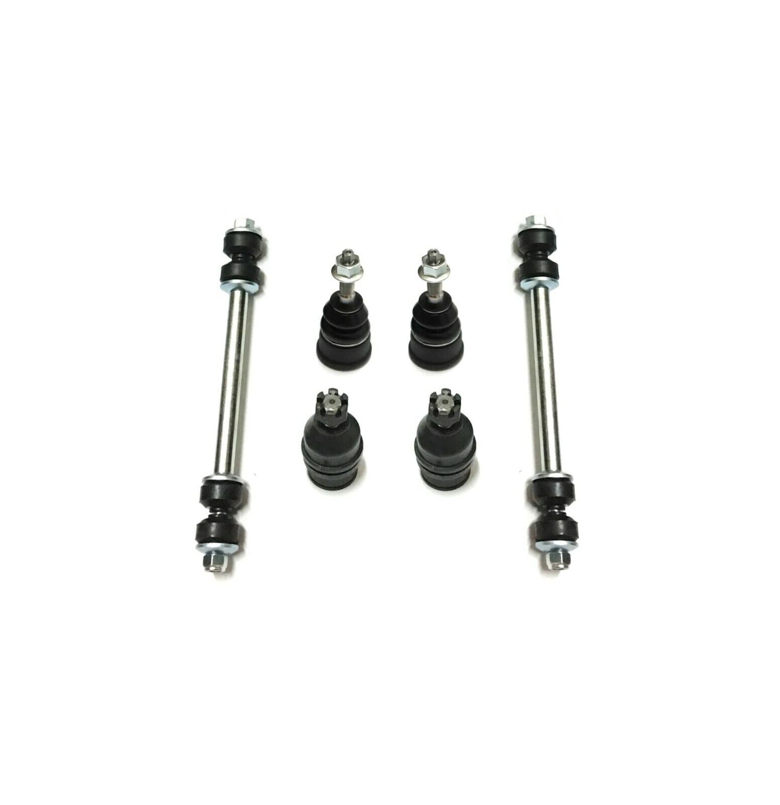 6 Pc Front Suspension Kit Upper & Lower Ball Joints + Stabilizer Sway