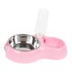 thumbnail image 2 of Juego de cuencos de agua y comida para mascotas, cuencos dobles para gatos y perros, cuenco de acero inoxidable para Rosa, 2 of 9