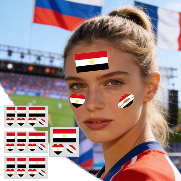Uuiauoio 10 pcs Temporary Football Tattoo Stickers Set of 10 for Match Party Fan Celebration Face Body Art Decoration Sport Themed Supplies