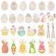 thumbnail image 4 of 1 juego de adornos colgantes de bricolaje de STOBOK, rodajas de madera de Pascua, manualidades de bricolaje sin terminar, dibujos de madera, juguetes de grafiti para niños, 4 of 4