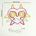 thumbnail image 2 of Heliwey Majora's Mask LED Sign LoZ Neon Sign for Room Wall Decor Gamer Gifts Zelda Mask Game Room Decoration LED Neon Light for Zelda Fans, 2 of 8