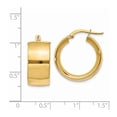thumbnail image 4 of 14k 9.75mm Polished Round Hoop Earrings, 4 of 4