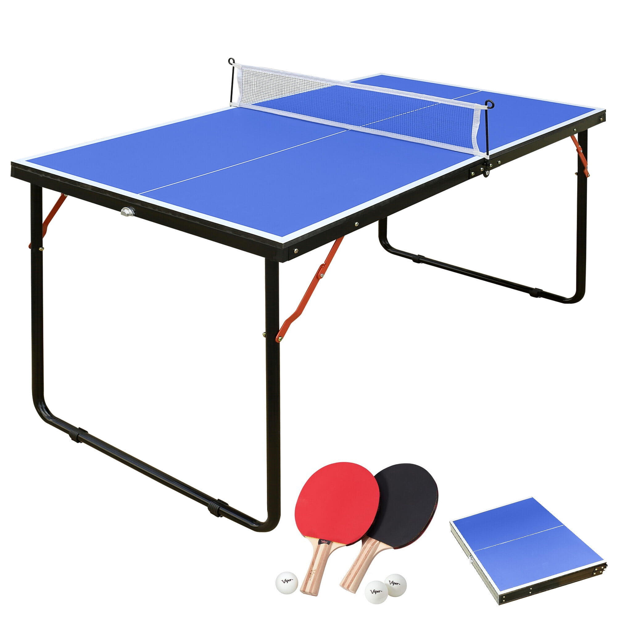 Kumji Midsize Foldable Table Tennis Table, Indoor Outdoor Ping Pong